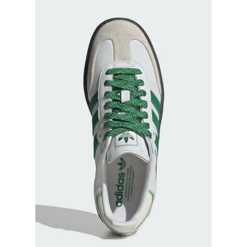 adidas SAMBAE W Sneakers Size 6 Womens Cloud White/Green/Off White IE9105 NEW - Picture 13 of 16